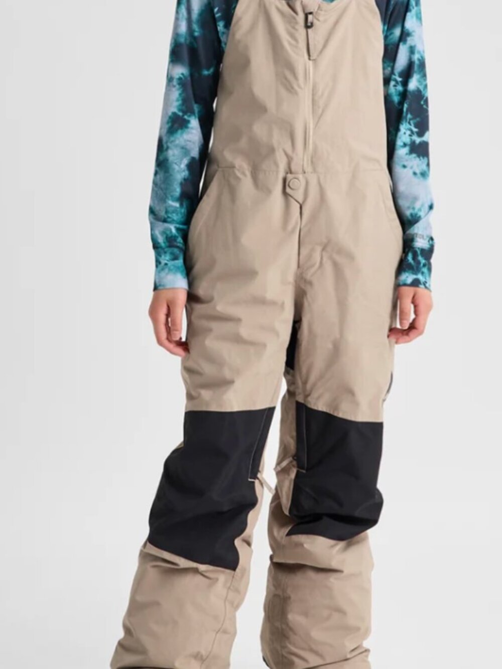 Burton Kids Skylar Snow Overalls Tan / Black Sz M